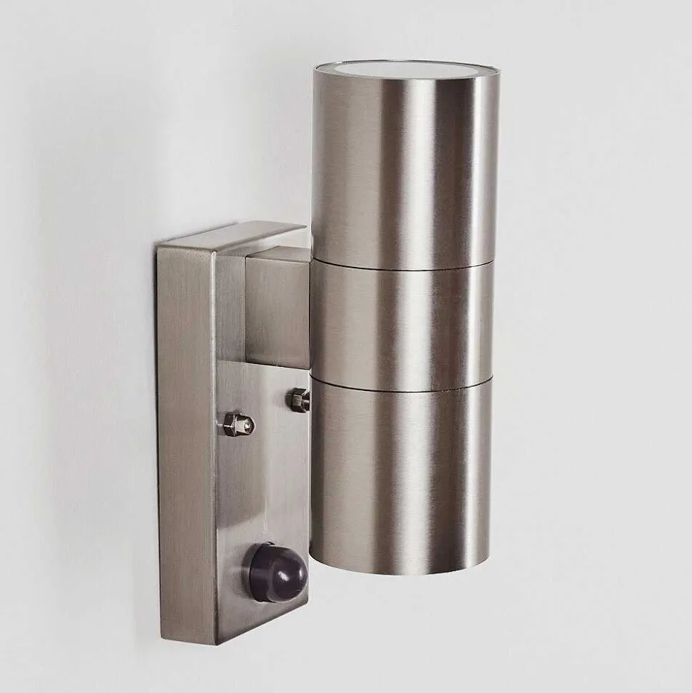 Applique Murale D'Exterieur Bessiebelle Acier Inoxydable, 2 Lumieres, Detecteur De Mouvement