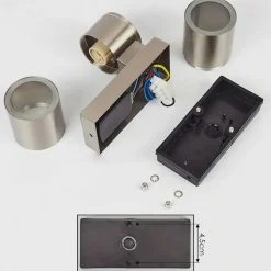 Applique Murale D'Exterieur Bessiebelle Acier Inoxydable, 2 Lumieres, Detecteur De Mouvement