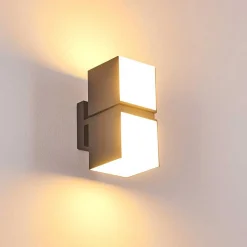 Applique Murale D'Exterieur Swanek Led Anthracite, 2 Lumieres