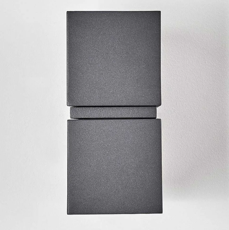 Applique Murale D'Exterieur Swanek Led Anthracite, 2 Lumieres