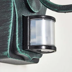 Applique Murale D'Exterieur Lentua Vert, Noir, 1 Lumiere, Detecteur De Mouvement