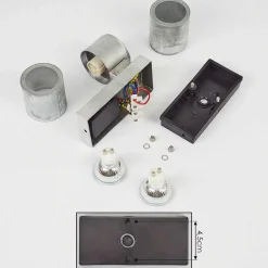 Applique Murale D'Exterieur Bessiebelle Zingue, 2 Lumieres, Detecteur De Mouvement