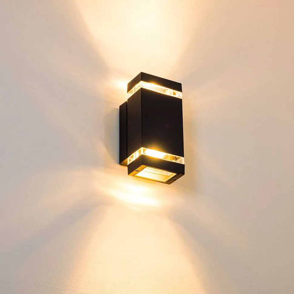 Applique Murale D'Exterieur Edevik Anthracite, 2 Lumieres