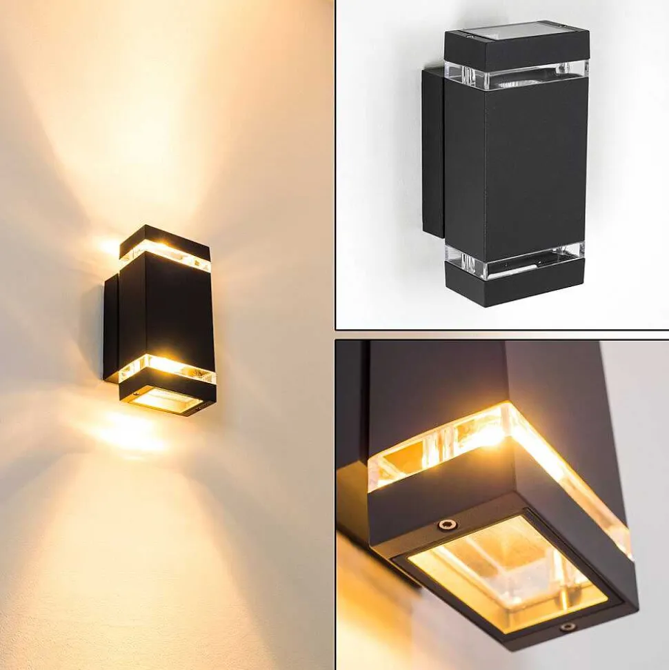 Applique Murale D'Exterieur Edevik Anthracite, 2 Lumieres