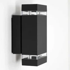 Applique Murale D'Exterieur Edevik Anthracite, 2 Lumieres