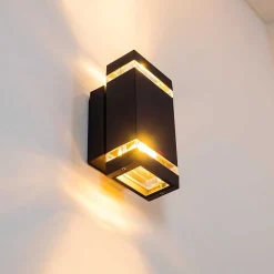 Applique Murale D'Exterieur Edevik Anthracite, 2 Lumieres