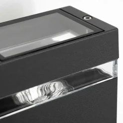 Applique Murale D'Exterieur Edevik Anthracite, 2 Lumieres