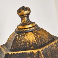 Applique Murale D'Exterieur Loria Brun Dore, 1 Lumiere