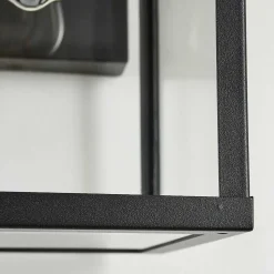 Applique Murale D'Exterieur Tieva Noir, 1 Lumiere, Detecteur De Mouvement