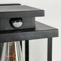 Applique Murale D'Exterieur Tieva Noir, 1 Lumiere, Detecteur De Mouvement