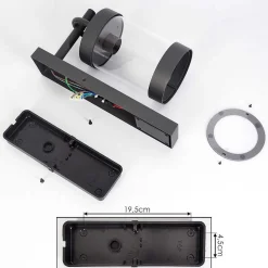 Applique Murale D'Exterieur Fulham Anthracite, 1 Lumiere