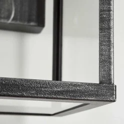 Applique Murale D'Exterieur Tieva Noir, Argente, 1 Lumiere, Detecteur De Mouvement