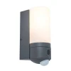 Applique Murale D'Exterieur Lutec Pollux Led Anthracite, 1 Lumiere, Detecteur De Mouvement