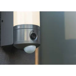 Applique Murale D'Exterieur Lutec Pollux Led Anthracite, 1 Lumiere, Detecteur De Mouvement