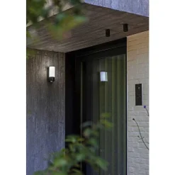 Applique Murale D'Exterieur Lutec Pollux Led Anthracite, 1 Lumiere, Detecteur De Mouvement