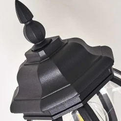 Applique Murale D'Exterieur Lentua Noir, 1 Lumiere, Detecteur De Mouvement