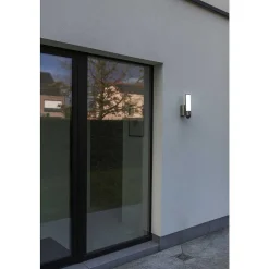 Applique Murale D'Exterieur Lutec Elara Led Acier Inoxydable, 1 Lumiere, Detecteur De Mouvement