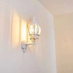 Applique Murale D'Exterieur Lentua Blanc, 1 Lumiere