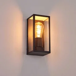 Applique Murale D'Exterieur Hakkas Noir, 1 Lumiere