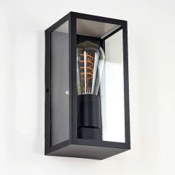 Applique Murale D'Exterieur Hakkas Noir, 1 Lumiere