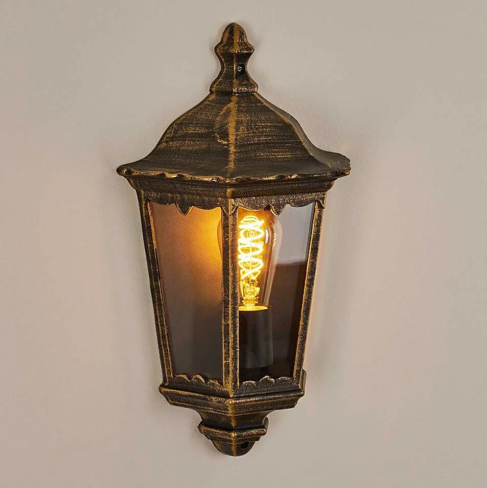 Applique Murale D'Exterieur Hongkong Brun, Or, 1 Lumiere