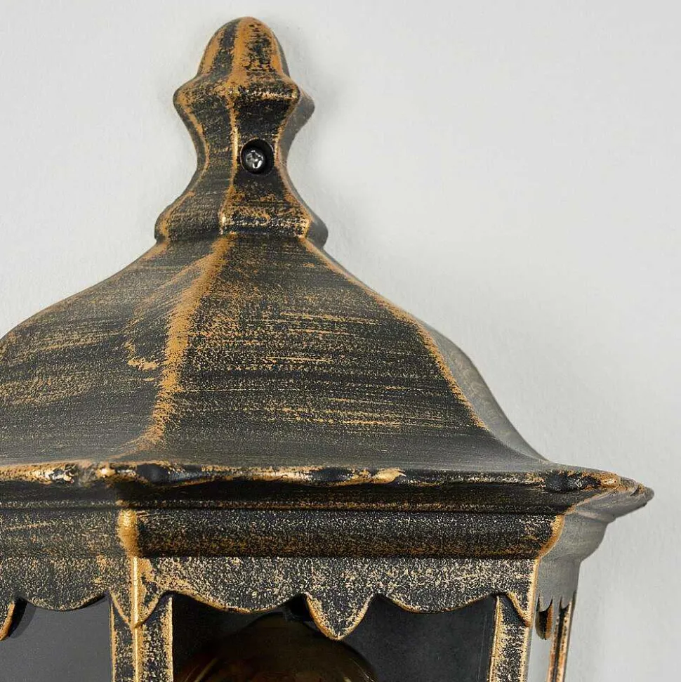 Applique Murale D'Exterieur Hongkong Brun, Or, 1 Lumiere