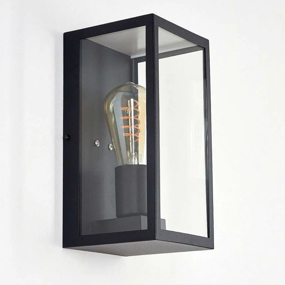 Applique Murale D'Exterieur Hamra Noir, 1 Lumiere