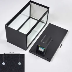 Applique Murale D'Exterieur Hamra Noir, 1 Lumiere