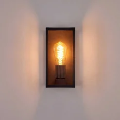 Applique Murale D'Exterieur Hamra Noir, 1 Lumiere