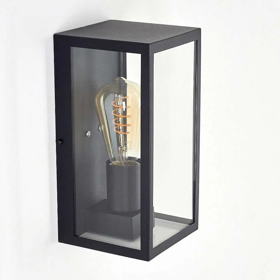 Applique Murale D'Exterieur Hamra Noir, 1 Lumiere