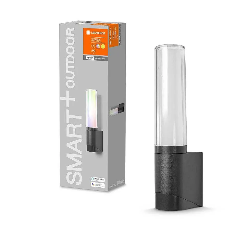 Applique Murale D'Exterieur Ledvance Flare Gris, 1 Lumiere, Changeur De Couleurs