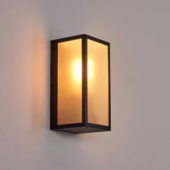 Applique Murale D'Exterieur Hakkas Noir, 1 Lumiere