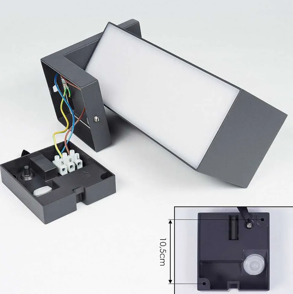 Applique Murale D'Exterieur Swanek Led Anthracite, 1 Lumiere