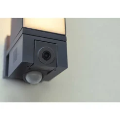 Applique Murale D'Exterieur Lutec Cuba Led Anthracite, 1 Lumiere, Detecteur De Mouvement