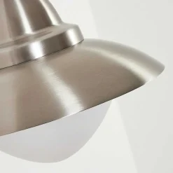 Applique Murale D'Exterieur Gielas Led Nickel Mat, 1 Lumiere