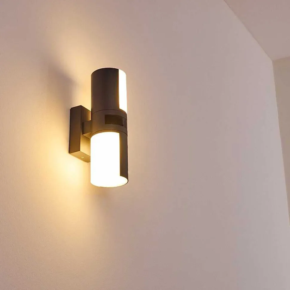 Applique Murale D'Exterieur Baulund Led Anthracite, 1 Lumiere, Detecteur De Mouvement