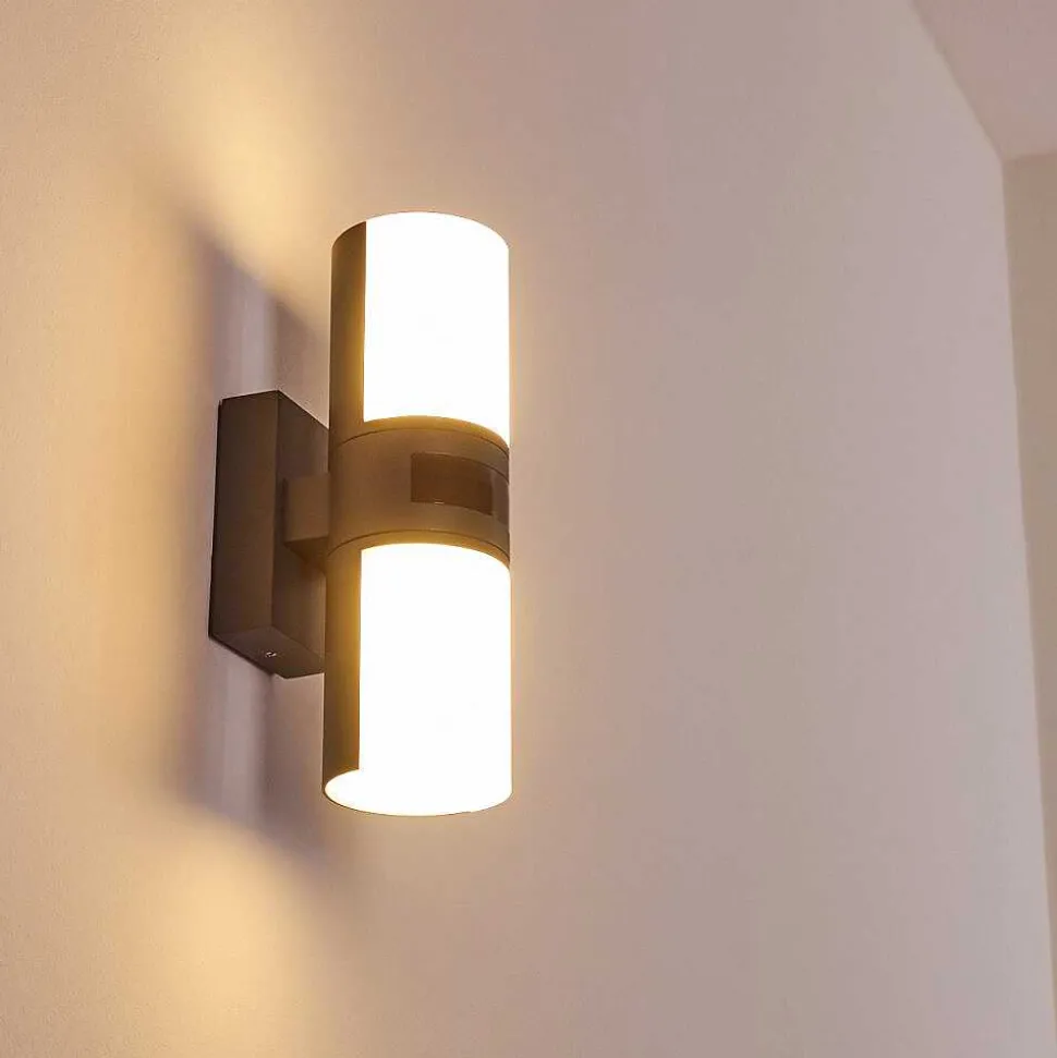 Applique Murale D'Exterieur Baulund Led Anthracite, 1 Lumiere, Detecteur De Mouvement