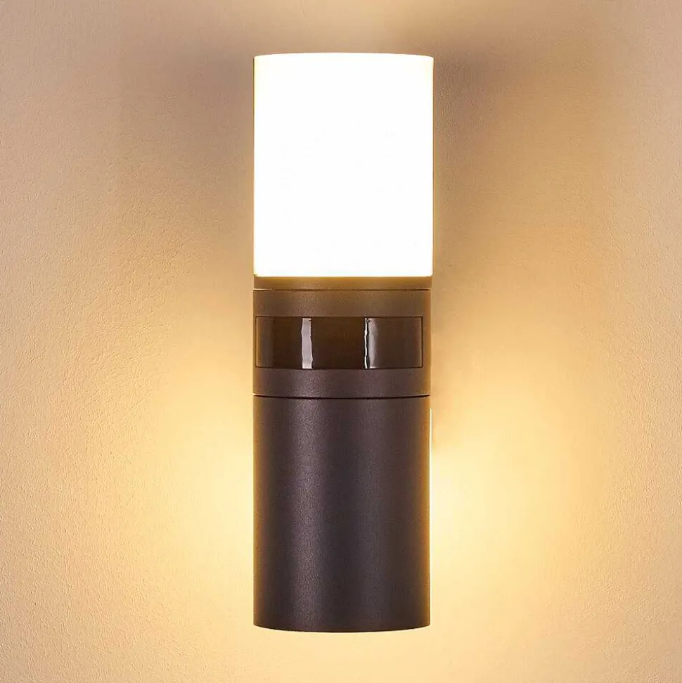 Applique Murale D'Exterieur Baulund Led Anthracite, 1 Lumiere, Detecteur De Mouvement