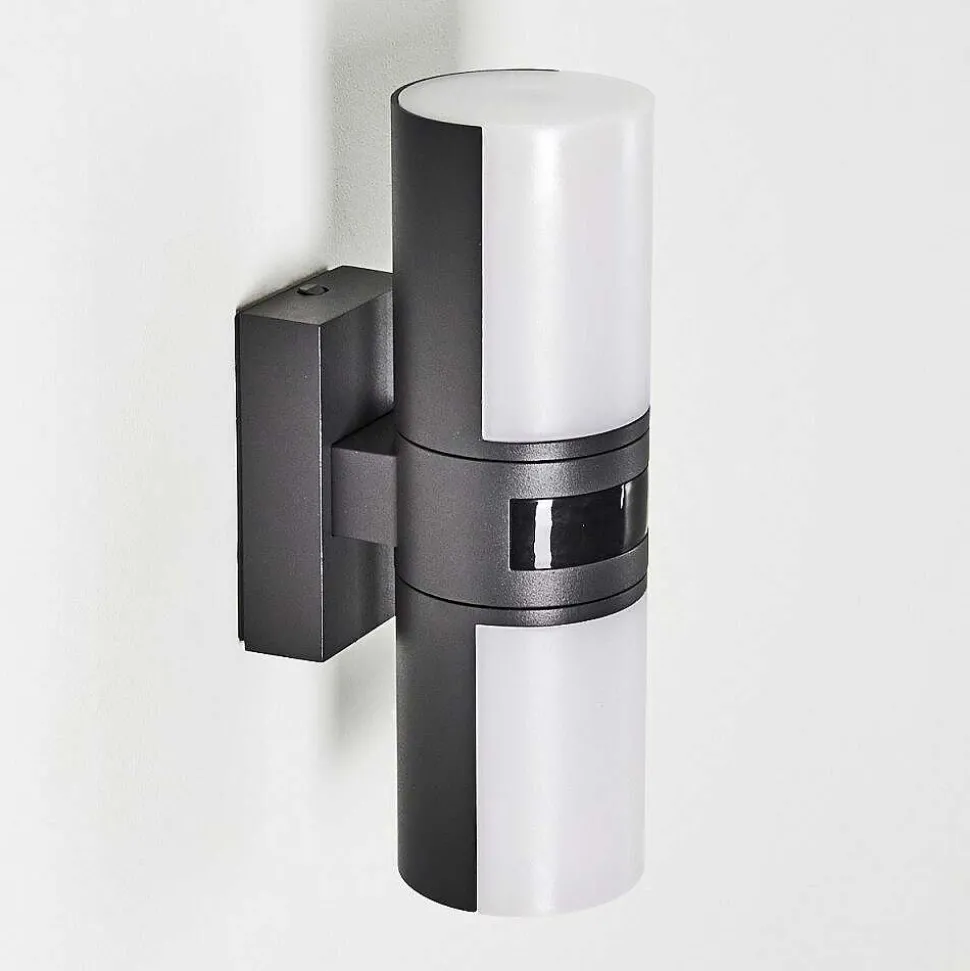 Applique Murale D'Exterieur Baulund Led Anthracite, 1 Lumiere, Detecteur De Mouvement