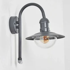 Applique Murale D'Exterieur Elima Anthracite, 1 Lumiere, Detecteur De Mouvement