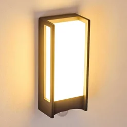 Applique Murale D'Exterieur Skove Led Anthracite, 1 Lumiere, Detecteur De Mouvement