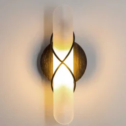 Applique Murale Globo Rania Acier Inoxydable, Noir, Blanc, 1 Lumiere