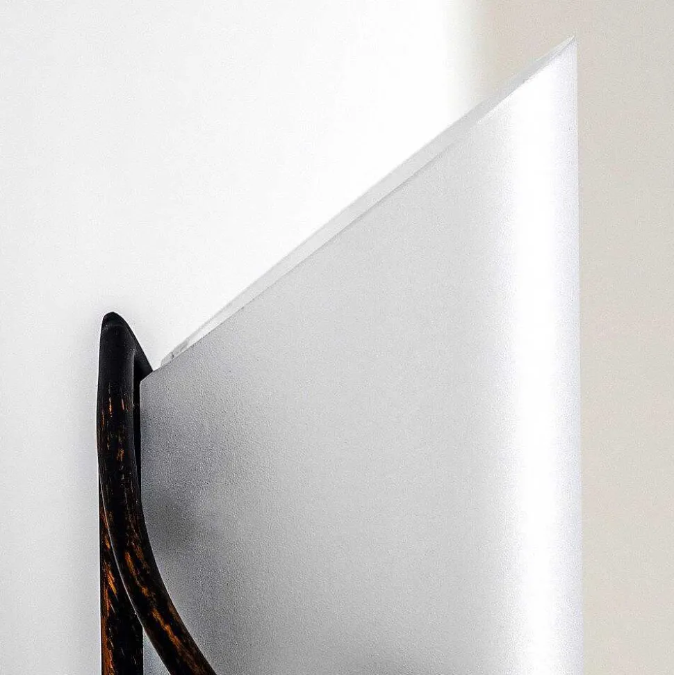 Applique Murale Globo Rania Acier Inoxydable, Noir, Blanc, 1 Lumiere