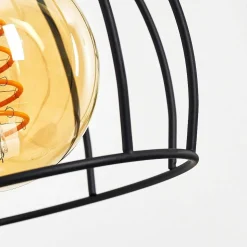 Applique Murale Gondo Bois Clair, Noir, 1 Lumiere