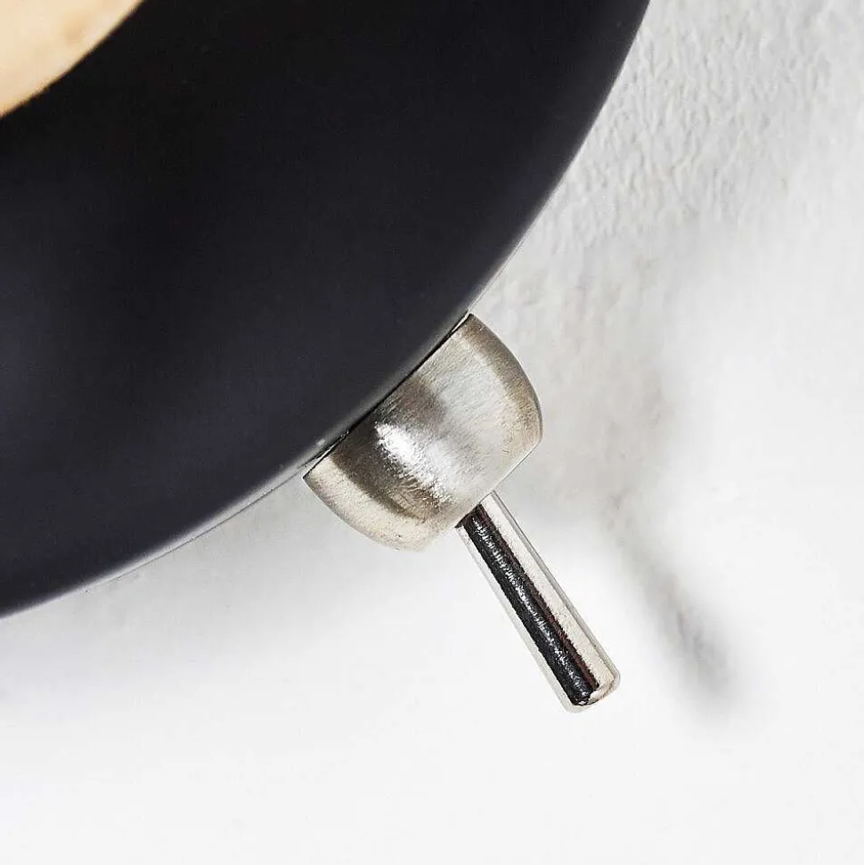 Applique Murale Gondo Bois Clair, Noir, 1 Lumiere