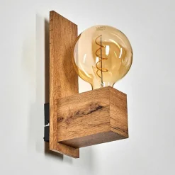 Applique Murale Heimola Brun, Couleur Bois, 1 Lumiere