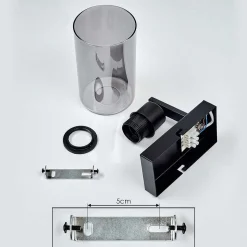 Applique Murale Hunouri Noir, 1 Lumiere