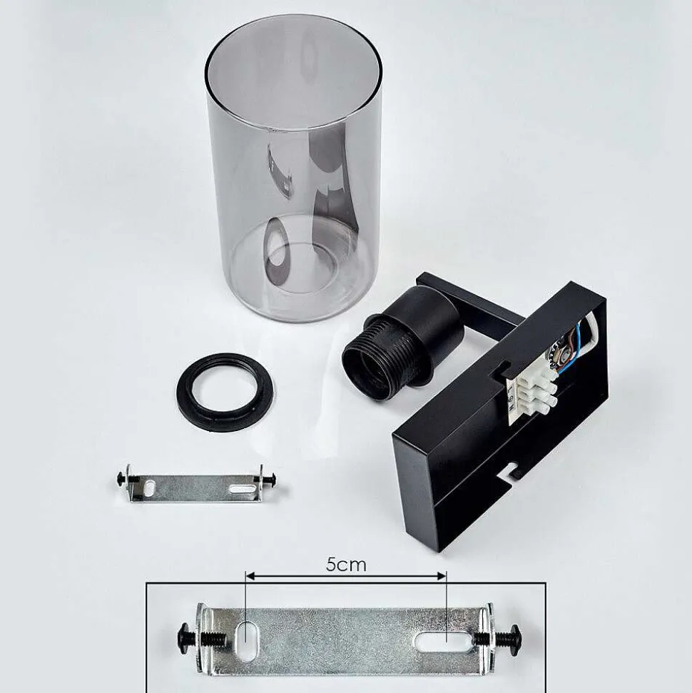 Applique Murale Hunouri Noir, 1 Lumiere