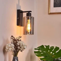 Applique Murale Hunouri Noir, 1 Lumiere