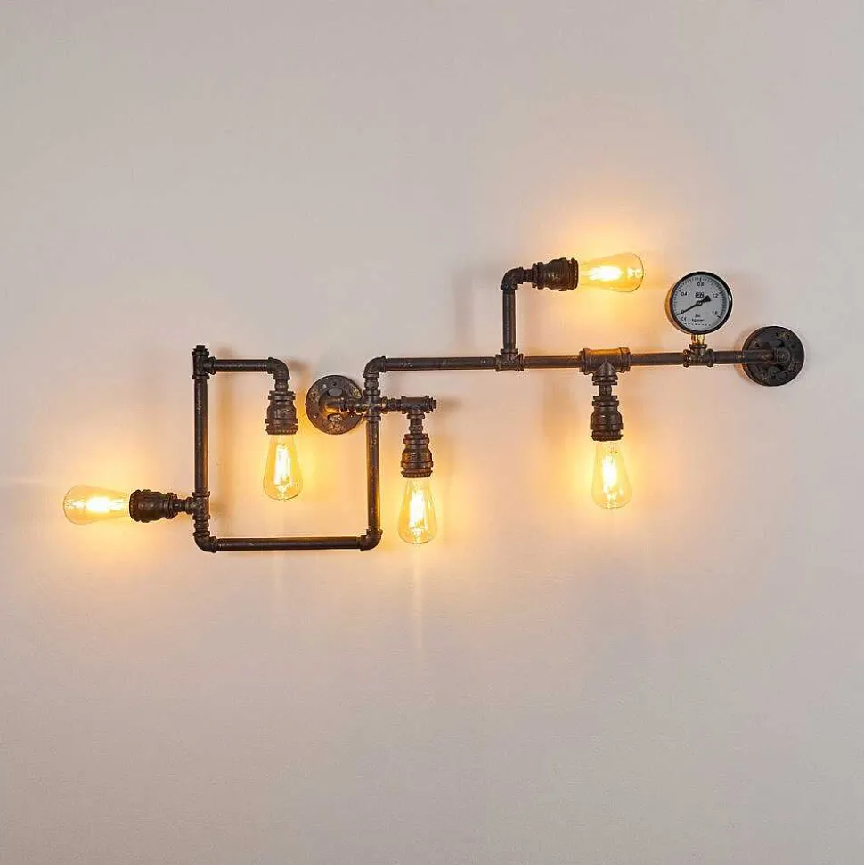 Applique Murale Kolyma Noir Dore, 5 Lumieres